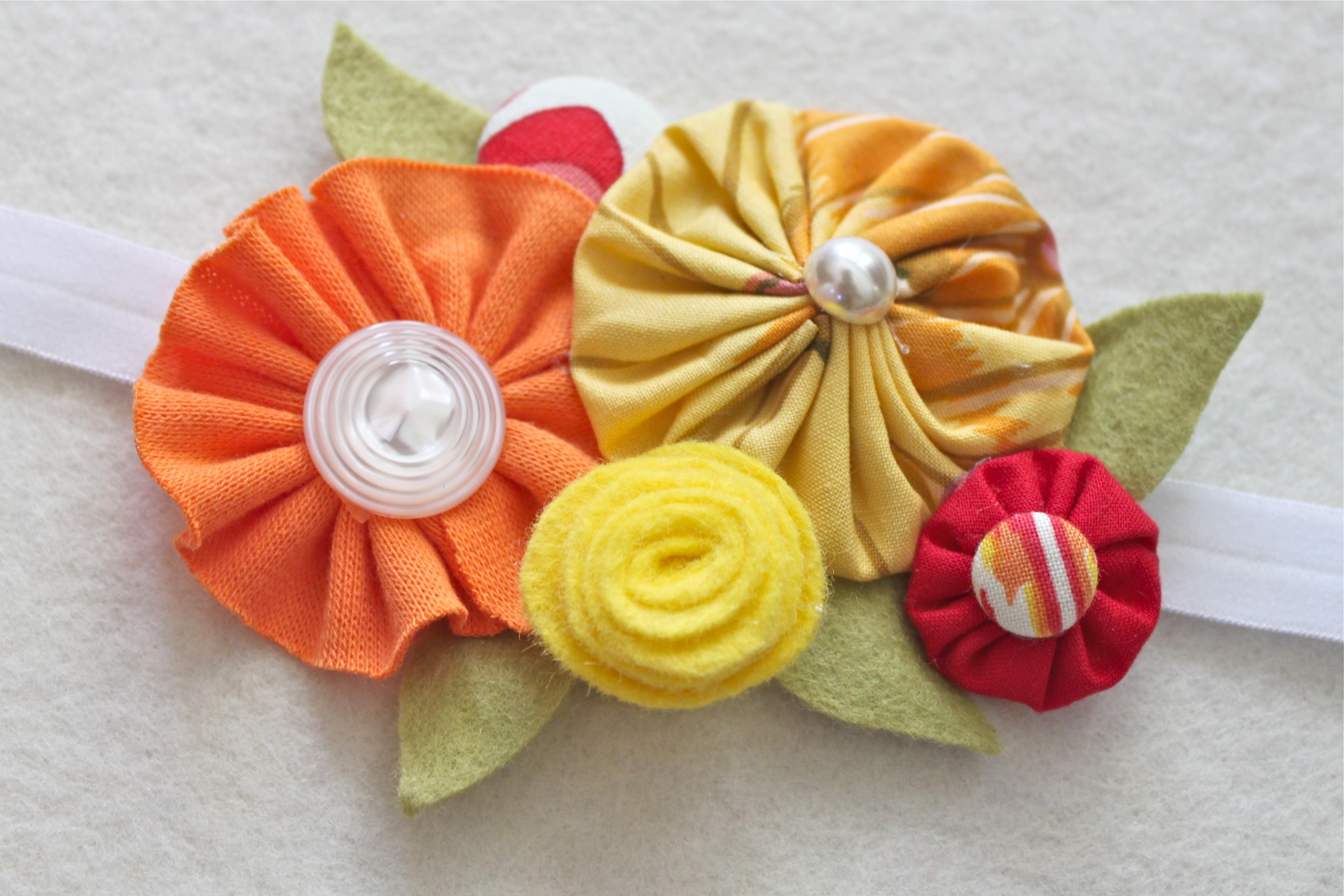 Vibrant Flower Cluster Headband on Luulla